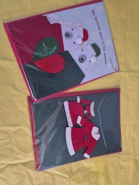 Papyrus Red, White and Green Holiday Card Duo